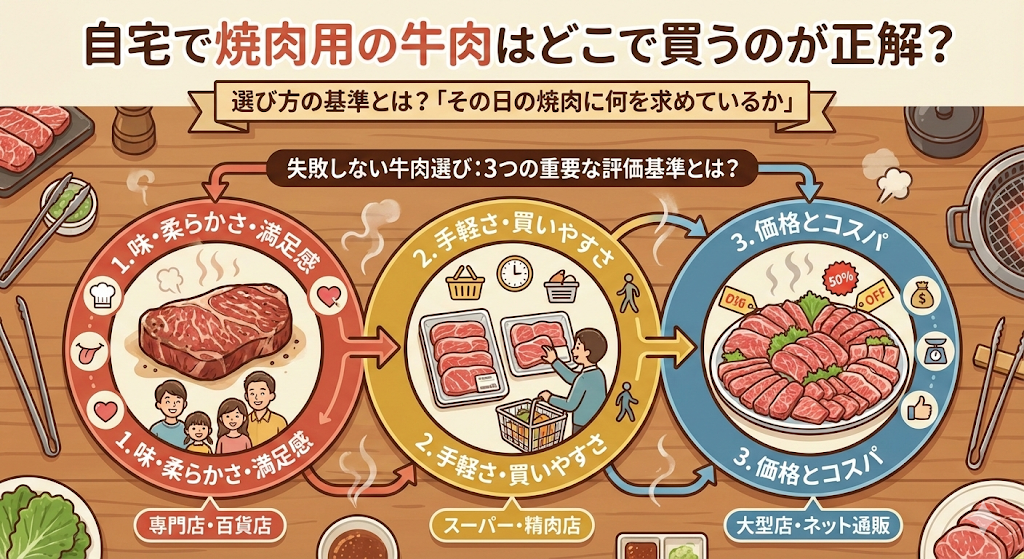 自宅で焼肉用の牛肉はどこで買うのが正解？